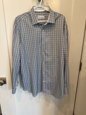 Robert Graham Men's Long Sleeve Shirt Neck Size 17.5"